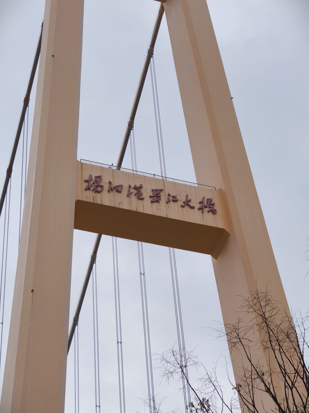 长江大桥桥下仰拍